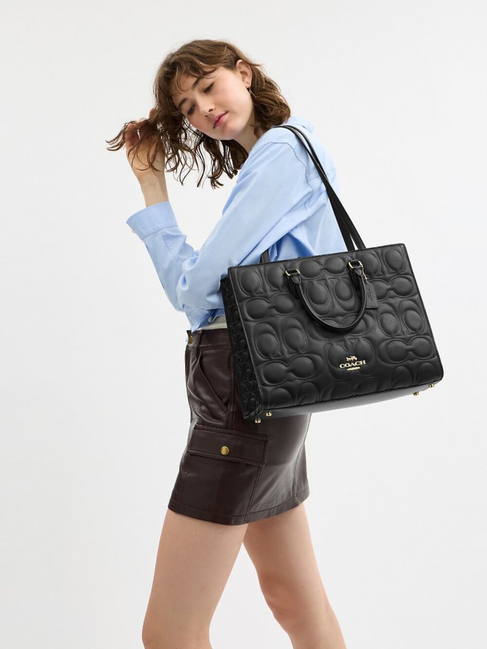 Coach Outlet Maggie Tote Bag In Signature Leather